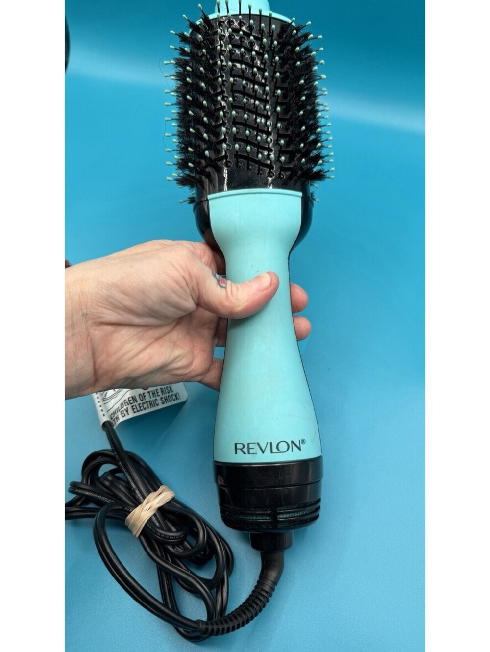 Revlon One Step Hair Dryer Volumizer Hot Air Brush Mint Green GUC